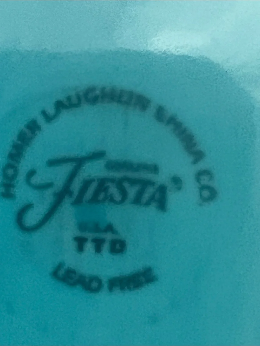 Vintage Fiesta Turquoise Blue 10” Dinner Plate Homer Laughlin Fiesta ware USA